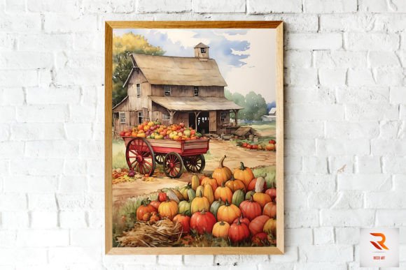 Download Watercolor Autumm Harvest Farm Wall Art - Farm wall art Collection