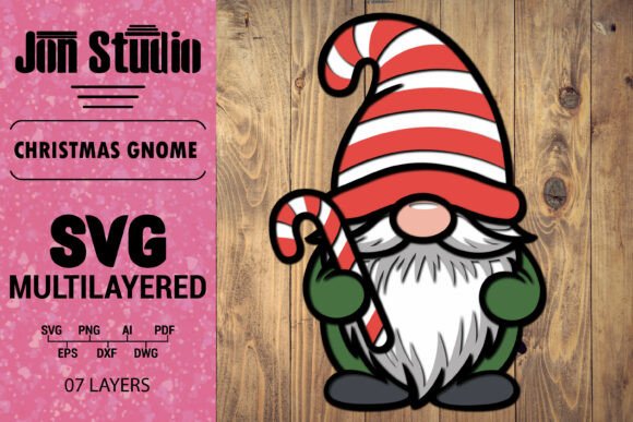 Download 3d Christmas Cute Gnome Multilayered SVG - Multilayered svg Collection