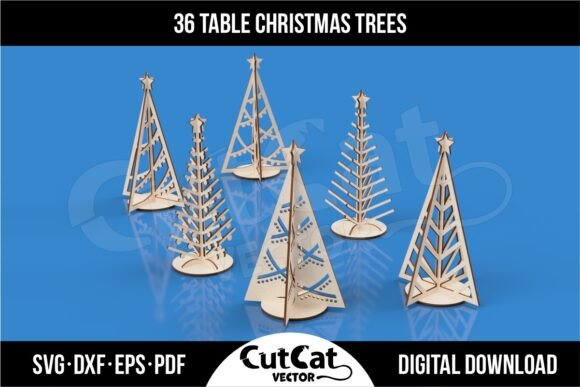 Download 36 Table Trees. Christmas Home Decor - Premium Bundle