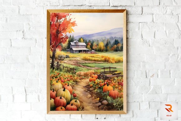 Download Watercolor Autumm Harvest Farm Wall Art - Farm wall art Collection