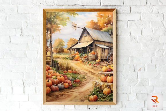 Download Watercolor Autumm Harvest Farm Wall Art - Farm wall art Collection