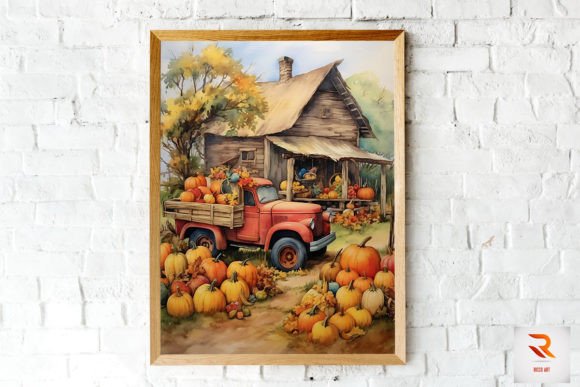 Download Watercolor Autumm Harvest Farm Wall Art - Farm wall art Collection