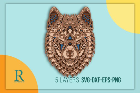 Download Multilayered Wolf Mandala SVG Design - Premium Bundle